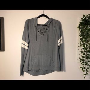 Lace up hoodie